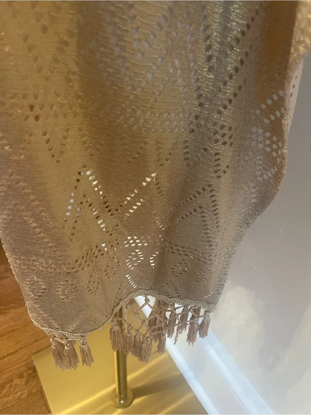 Lilly Pulitzer Gold Crochet Fringe Cover-Up